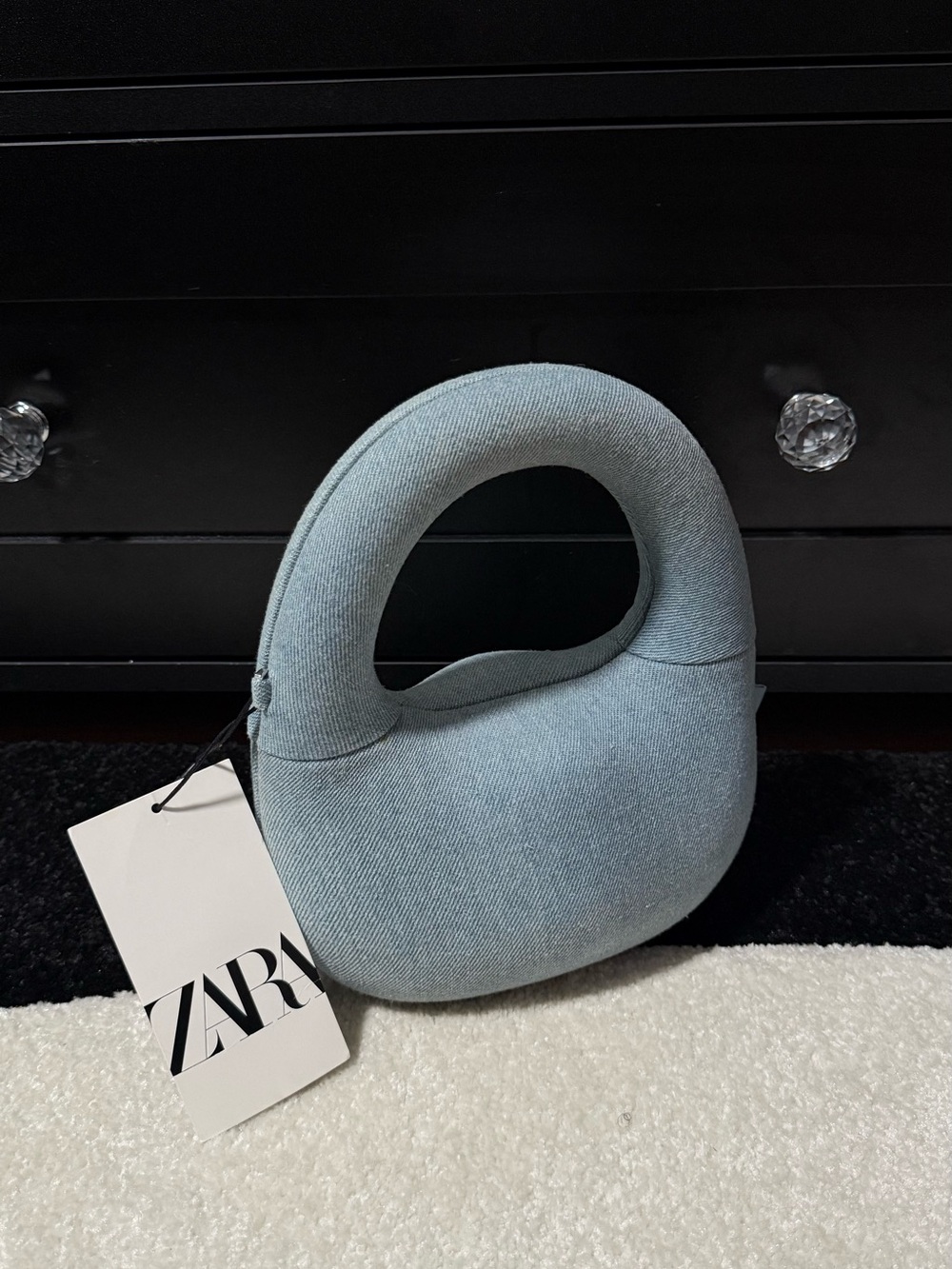 ZARA Light Blue Mini Handle Bag